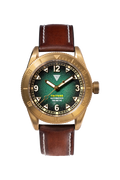 Orologio Vertigo Tritone bronzo con quadrante verde oceano vista frontale